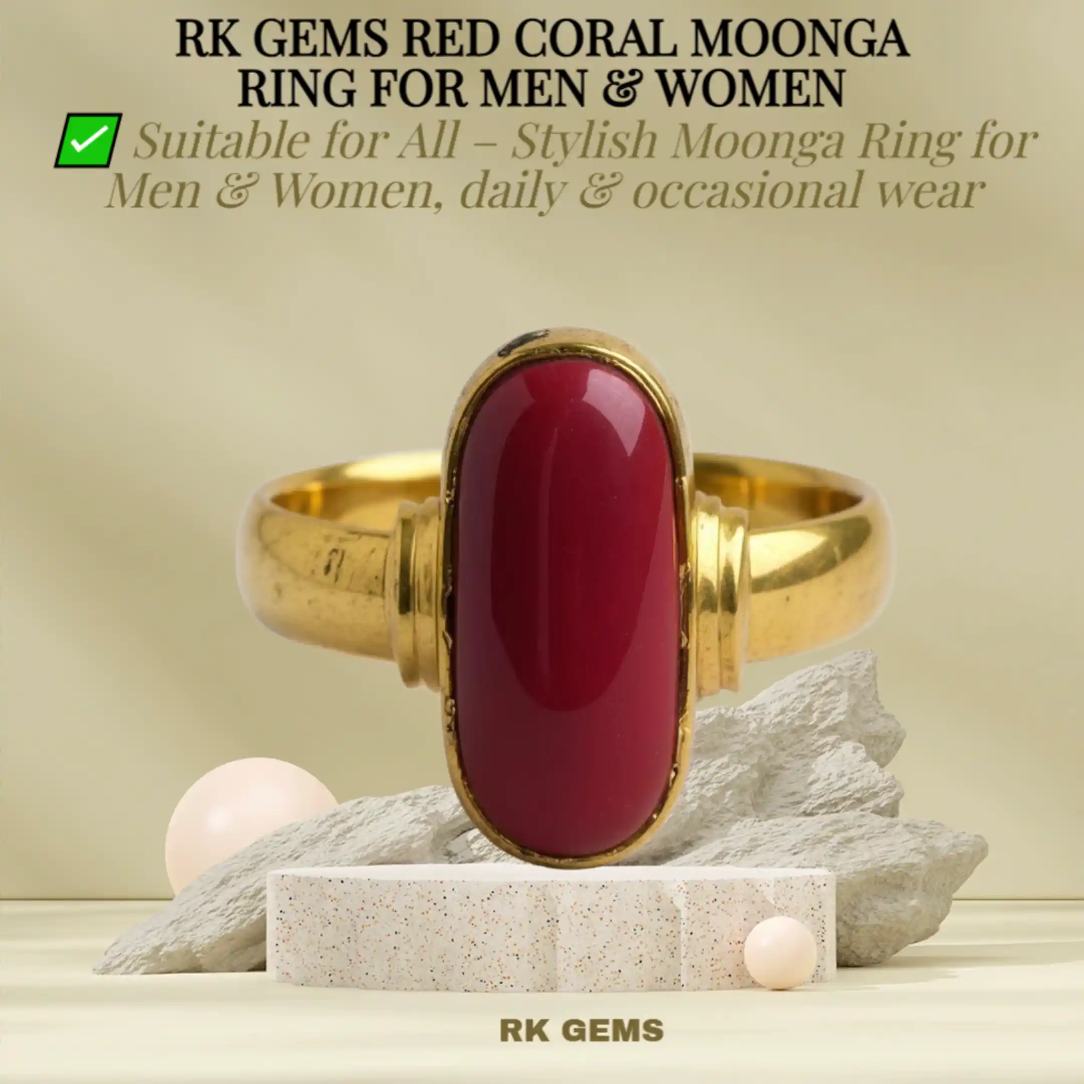Moonga Stone Ring for Planet Mars (Mangal) | Certified Red Coral Ring for Men & Women (Red Coral Stone Ring).png